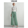 VIMAGE纬漫纪通勤职业干练百搭显瘦直筒阔腿裤长裤女V1405006D 商品缩略图1