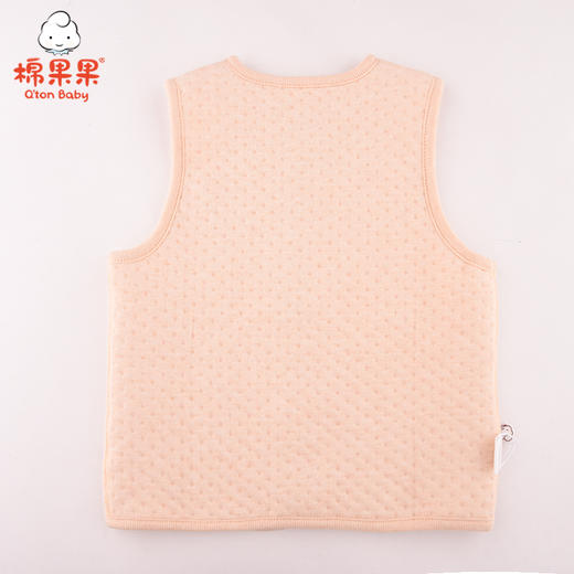 棉果果冬季新疆彩棉男童女童提花空气层马夹M401171620634 商品图1