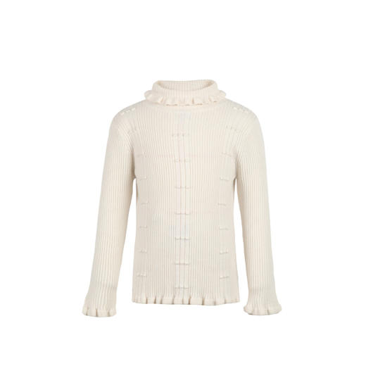 METTE羊绒世家童装女宝100%山羊绒衫中大童高领弹力修身保暖毛衣 商品图12