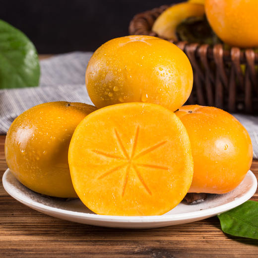 【京东快递】陕西泾阳洋丰巧克力硬脆柿 香脆清甜  产地现摘现发 商品图3