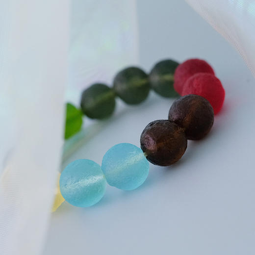 新奇陨石色琉璃大珠手珠串手链女糖果色 商品图1