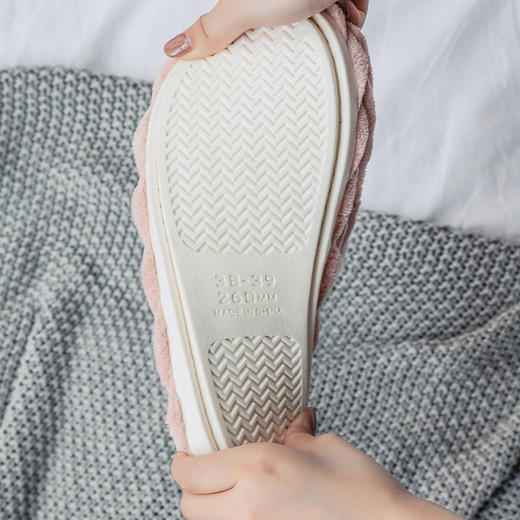 新款棉拖鞋居家保暖防滑耐磨情侣地板拖 商品图8