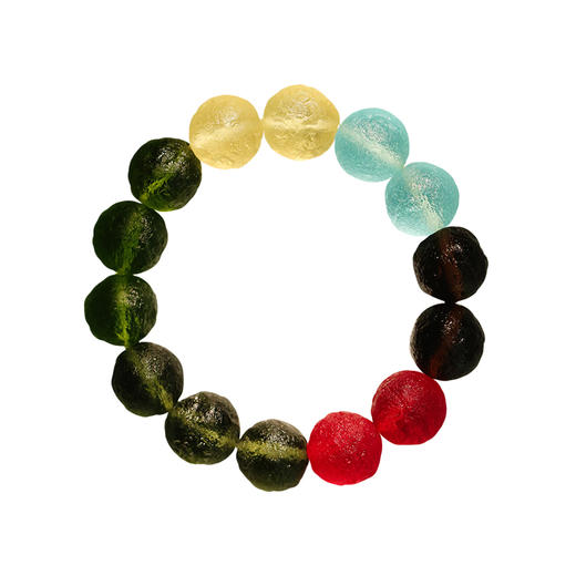 新奇陨石色琉璃大珠手珠串手链女糖果色 商品图4