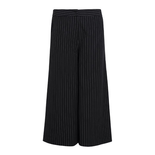 VIMAGE纬漫纪时尚通勤显瘦条纹百搭简约阔腿七分裤女V1405001D 商品图4