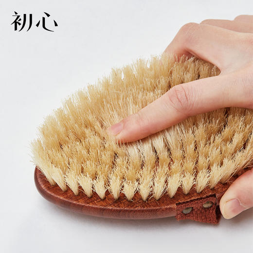 初心| 水滴形洗澡刷无柄款乌檀木猪鬃毛 商品图2