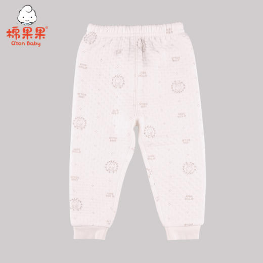 棉果果冬季内衣男童女童提花空气层长裤裤子M401200620609 商品图3