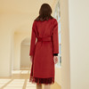 ND92R斯尔丽瑟俪2020年冬季新品流行纯色流苏下摆束腰式气质大衣外套 商品缩略图1