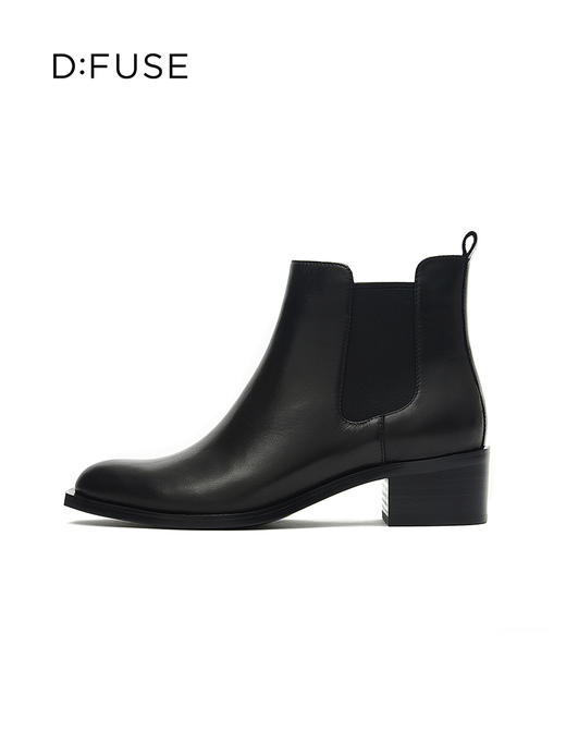 【内购】绒里可选迪芙斯2020英伦帅气率性切尔西粗跟短靴女靴DF04116409 商品图1