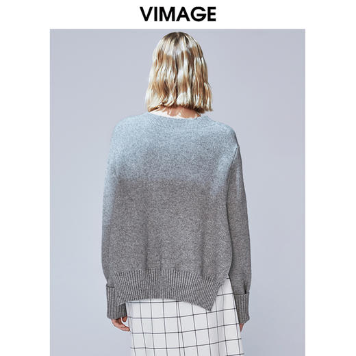 VIMAGE纬漫纪秋季新款时尚舒适慵懒温柔宽松毛衣套头女上衣V1401012 商品图3