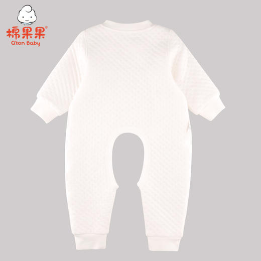 棉果果冬季内衣男童女童提花空气层偏襟开裆连体衣连身衣哈衣M401721620603 商品图1