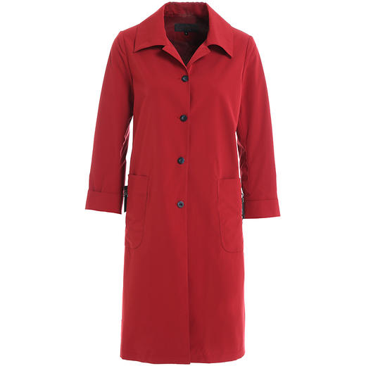 乔万尼初秋新款风衣中长款复古红色青春靓丽轻奢显瘦外套女ES3A607 商品图4