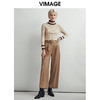 VIMAGE纬漫纪简约时尚通勤干练显瘦直筒阔腿裤女长裤V1405008D 商品缩略图1