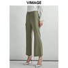 VIMAGE纬漫纪轻熟通勤简约时尚显瘦微喇长裤女裤V1405002D 商品缩略图2