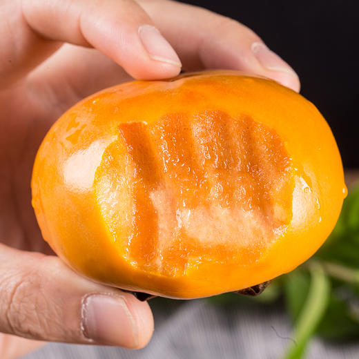 【京东快递】陕西泾阳洋丰巧克力硬脆柿 香脆清甜  产地现摘现发 商品图4