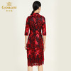 乔万尼秋季连衣裙女气质修身显瘦旗袍风红装喜宴礼服裙子EB1E736 商品缩略图3