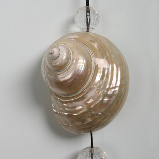 七彩扇形流苏大壁挂 玫金 澳洲真贝壳系列 新中式客厅玄关挂件 时尚挂件 大气 商品图2