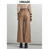 VIMAGE纬漫纪简约时尚通勤干练显瘦直筒阔腿裤女长裤V1405008D 商品缩略图3