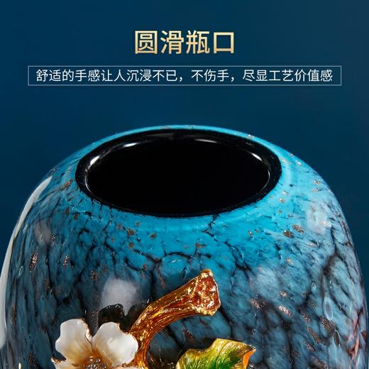 平安纳福珐琅花瓶 客厅电视柜酒柜卧室玄关家居饰品结婚礼物乔迁礼品 时尚 大气 商品图3