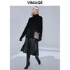 VIMAGE纬漫纪秋季新款时尚个性慵懒舒适高领保暖毛衣针织衫女V1401019 商品缩略图1