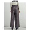 VIMAGE纬漫纪时尚舒适通勤百搭职业显瘦阔腿长裤女裤V1405003D 商品缩略图3