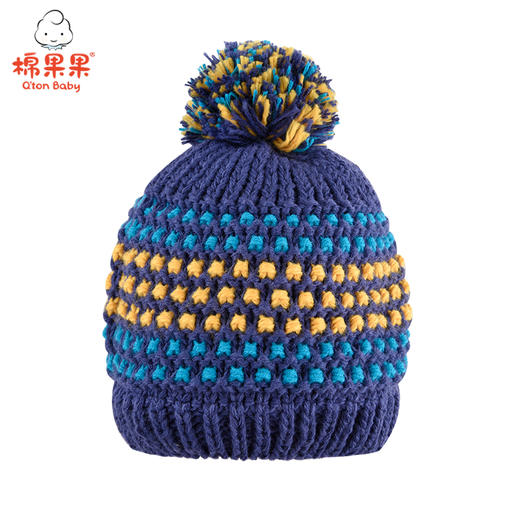 棉果果冬季男童挂里毛线帽子M414400520721 商品图1