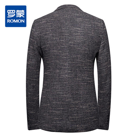 【磨毛面料】罗蒙男士休闲西装外套厚款格子西服男式单西 商品图1