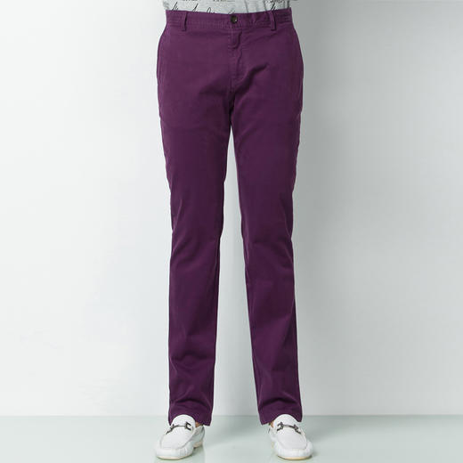 Marco Azzali 紫色成衣染色休闲裤 P3719A00 商品图0