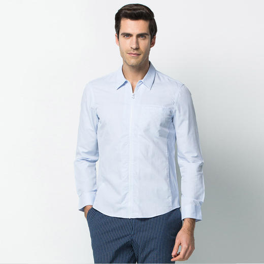 Marco Azzali 浅蓝色衬衫式夹克 J3607600 商品图0