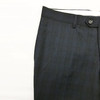 Marco Azzali 藏青色格子毛西裤P3105400 商品缩略图0