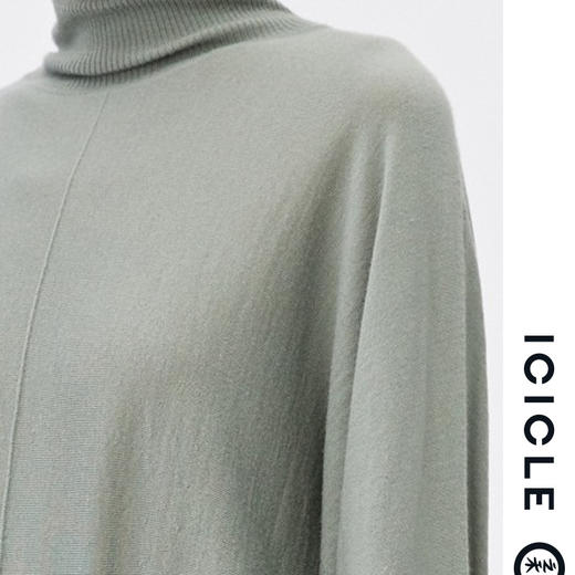 ICICLE之禾女装20秋冬新款丝毛绒高领连袖套衫1CD23124171A 商品图4