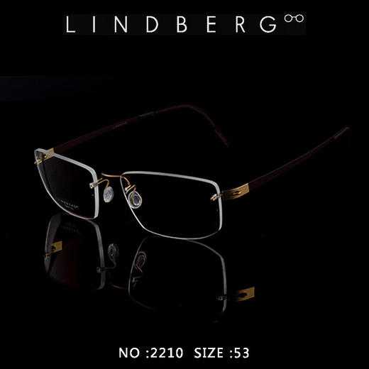LINDBERG林德伯格 | rim 2269 PGT | 丹麦王室御用 无框 眼镜框 商品图0