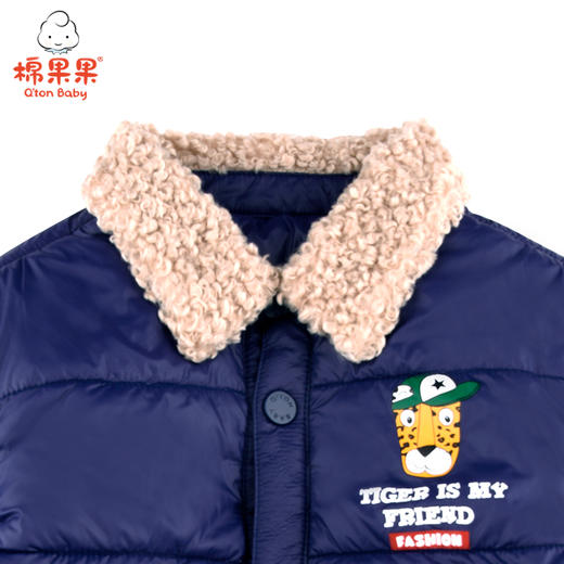 棉果果冬季男童尼丝纺衬衫式棉服M412101720650 商品图1