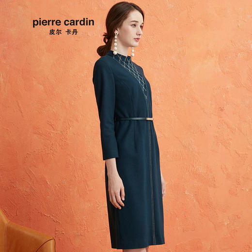 皮尔卡丹女装秋季新款淑女知性优雅长袖连衣裙P0414DL18G0
 商品图1