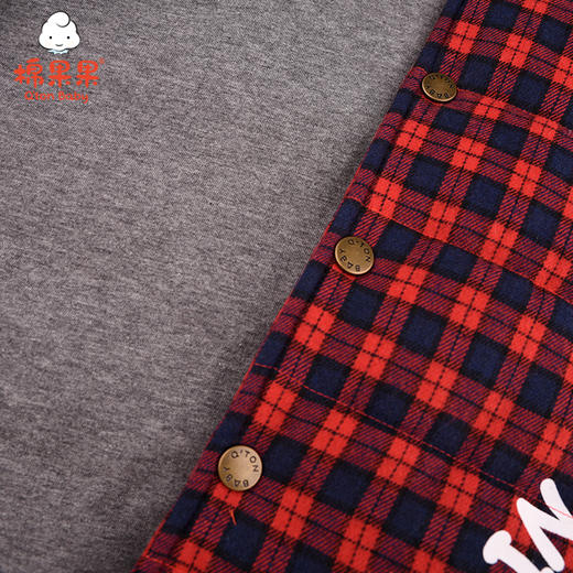 棉果果冬季男童格布连帽棉马夹M412171720646 商品图4