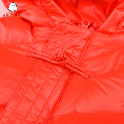 新年款棉果果冬季女童中长款新年款喜庆中式羽绒服 M422102920728 商品图2