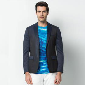 Marco Azzali 进口面料藏青色单上衣 H3703100