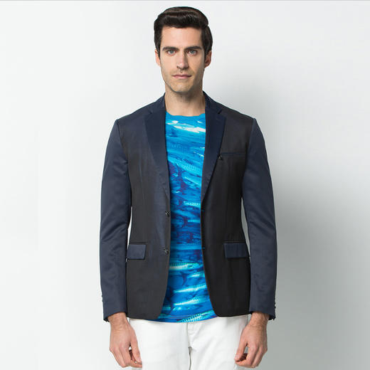 Marco Azzali 进口面料藏青色单上衣 H3703100 商品图0