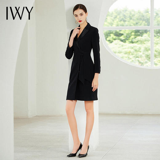 IWY/黑色长袖连衣裙194035Q1 商品图0