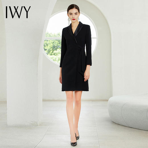 IWY/黑色长袖连衣裙194035Q1 商品图2