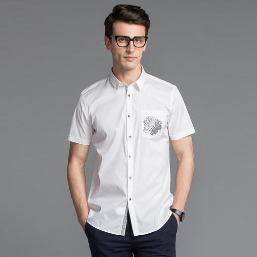 Marco Azzali 白色短袖衬衫 C5052300 商品图0