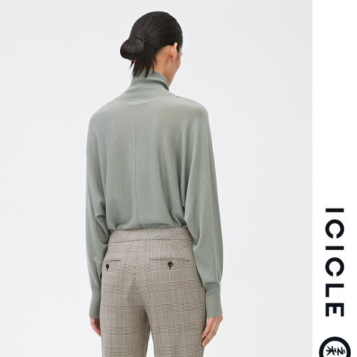 ICICLE之禾女装20秋冬新款丝毛绒高领连袖套衫1CD23124171A 商品图3