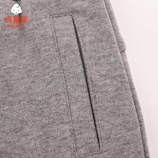棉果果冬季男童小毛圈针织夹棉长裤裤子M412200820718 商品图3