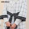 oldcolour2019冬季新品商场同款格子长款毛呢大衣L41153181 商品缩略图3