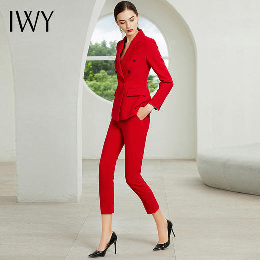 IWY/红色长袖西服长裤套装3CP18315 商品图5
