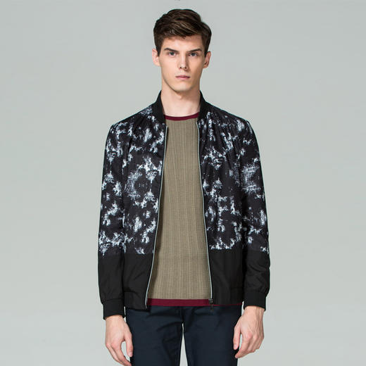 Marco Azzali 黑白印花棒球款夹克 J3605200 商品图0