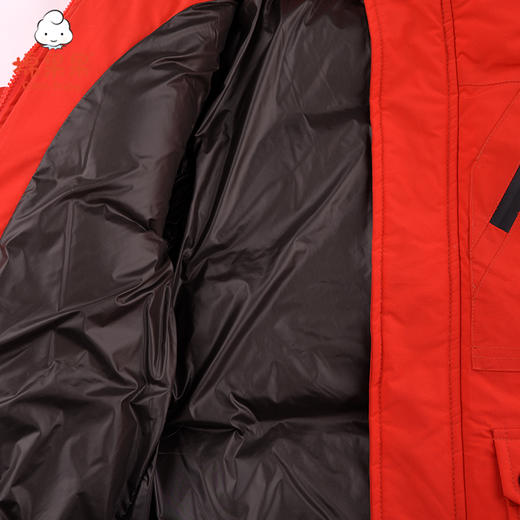 新年款棉果果冬季男童中长款新年款喜庆大红色羽绒服M412102920716 商品图3