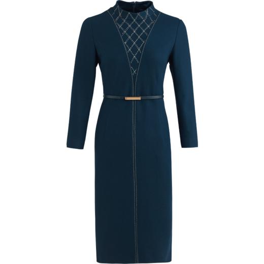 皮尔卡丹女装秋季新款淑女知性优雅长袖连衣裙P0414DL18G0
 商品图4