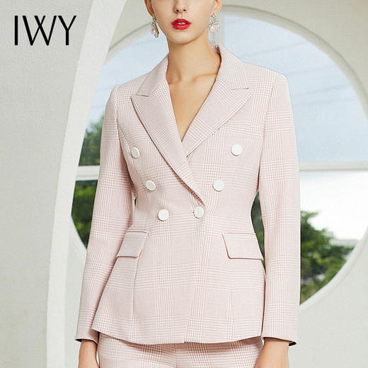 IWY/粉色长袖西装长裤半裙套装194017C1+PS 商品图4