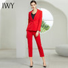IWY/红色长袖西装长裤套装193025CP 商品缩略图4