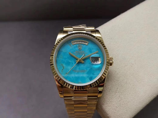 新款劳力士 36mm 星期日志型（DAY-DATE）字面:盘面采用R天然孔雀石 商品图0